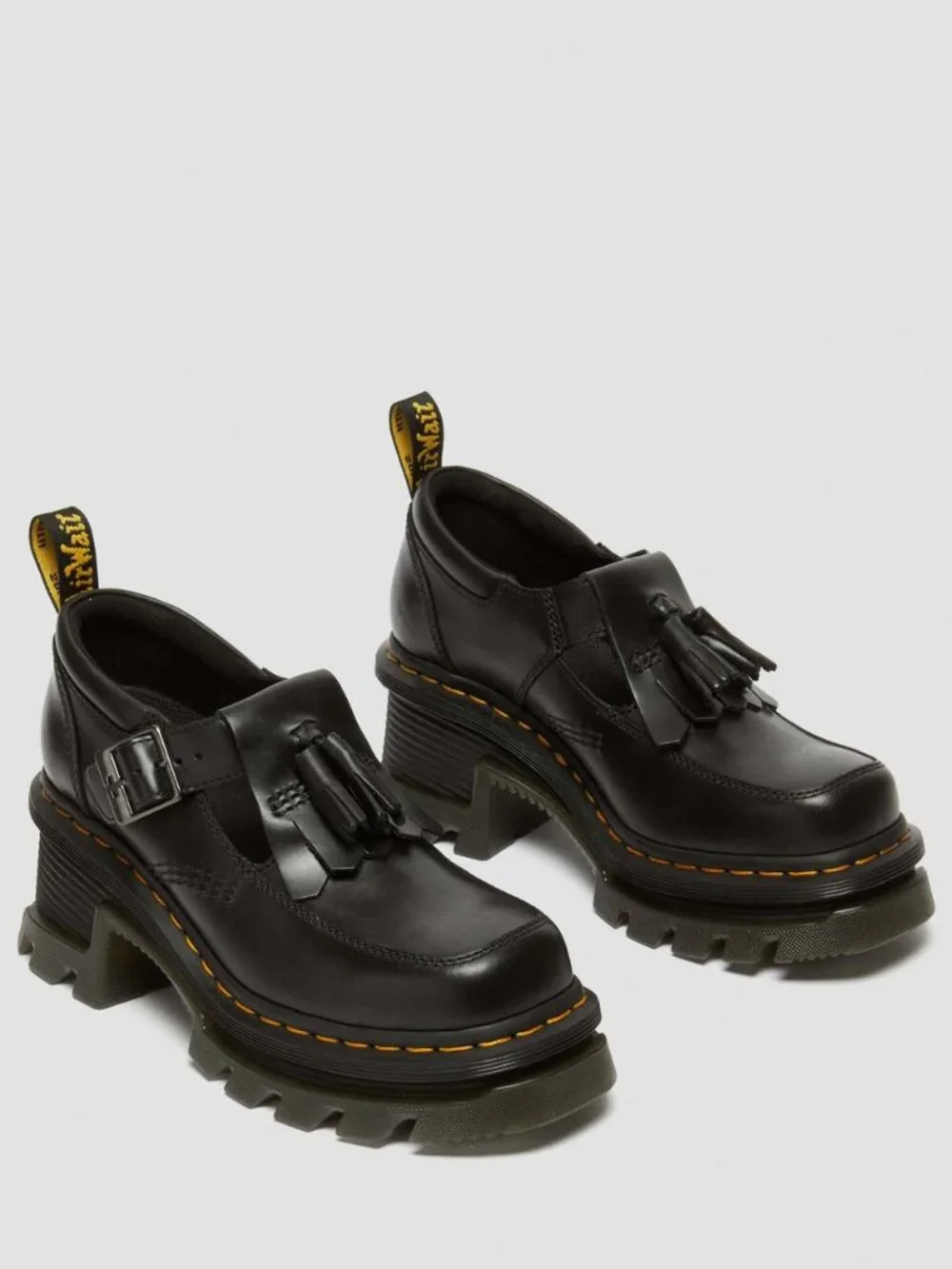 Dr. Martens Corran Atlas Leather Mary Jane Heeled Shoes size 6.5 - 7
